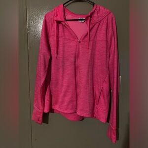 danskin now women's Neon pink / hot pink full zip hoodie jacket - Size 20, XXL